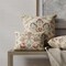 Blue Performance Grade Damask Geometric Woven Pattern Upholstery Fabric by The Yard - SKU: Portage Blue